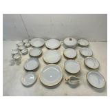 50-Piece Noritake China Set with Gold Accents