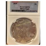 2019 Silver Eagle PCGS MS70 First Strike