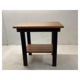 Wood And Metal Two-Tier Table