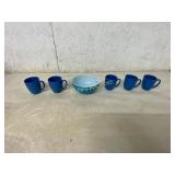 Corelle Stoneware Mugs and Pyrex Bowl Set