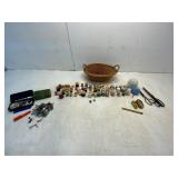 Sewing Basket with Accessories and Supplies