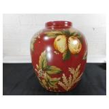 Ceramic Vase with Fruit Motif