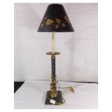 Toleware Table Lamp with Metal Vine Motif