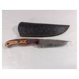 Custom Knife with Leather Sheath