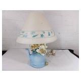 Flower Pot Lamp with Floral Accents