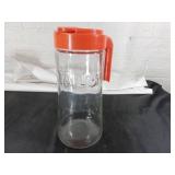 Tang Glass Pitcher with Red Plastic Lid