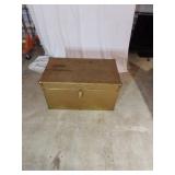 Metal Storage Chest With Blankets