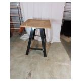 Work Table with Metal Base and Wood Top