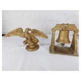 Bronze-Colored Americana Figures: Eagle and Libert