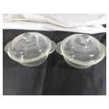 Fire-King Clear Glass Dishes with Lids