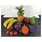 Beaded Decorative Fruit Figurines