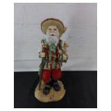 Painted Mexican Santa Statue with Guitar
