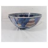 Chinese Ceramic Footed Bowl with Colorful Motifs