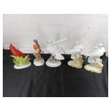 Five Ceramic Bird Figurines