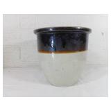 Stoneware Pottery Crock with Two-Tone Glaze