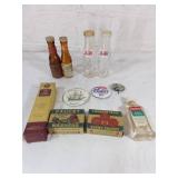 Vintage Bottles, Boxes, and Memorabilia