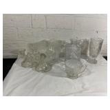 Pressed Glass Tableware and Pitcher