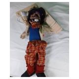 Clown Marionette Doll with Wooden Controls