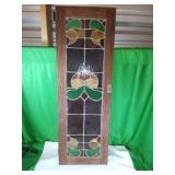 Stained Glass Panel with Wood Frame