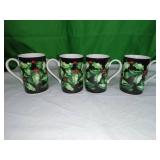 Dunoon Stoneware Christmas Holly Cups
