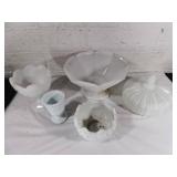 Milk Glass Decorative Pieces