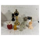 Decorative Figurines and Brass Candlestick Phone