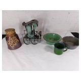 Enamel, Ceramic, and Metal Decorative Items