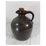 Stoneware Pottery Jug with Handle and Stopper