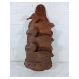 Wooden Duck Wall Hanging Organizer