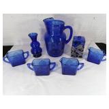 Blue Glass Tableware and Decor