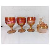 Orange Depression Glassware Set