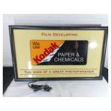 Kodak Light-Up Sign for Film Developing