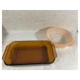Two Fire-King Glass Bakeware Dishes