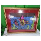 Framed and Matted Fish-Themed Wall Art