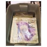 Vinyl Records in Plastic Bin