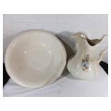 Ceramic Wash Bowl and Pitcher Set