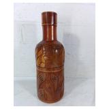 Carved Wooden Vase with Detachable Sections