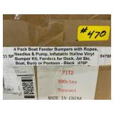 4-Pack Inflatable Marine Vinyl Boat Fenders