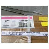 Americo 17-Inch Red Buffing Pads, Pack of 5