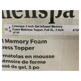 Linenspa 3-Inch Gel Memory Foam Mattress Topper, F