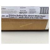 Americo White Super Polish Buffing Pads, 17-inch