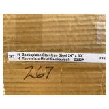 Stainless Steel Reversible Backsplash, 24ï¿½ï¿½ x 30ï¿½ï¿½