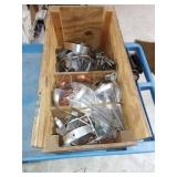 Wood Crate with Assorted Metal Brackets