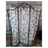 Black Iron Folding Room Divider