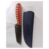 Damascus Steel Knife with Multi-Color Handle