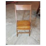 Wooden Folding Chair with Slatted Seat