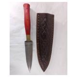 Damascus Steel Dagger with Sheath