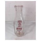 Weiss Dairy Glass Milk Bottle