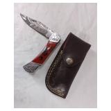 Damascus Folding Locking Blade Knife