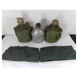 US Military Canteens with Covers
